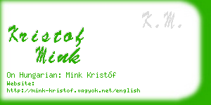 kristof mink business card