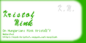 kristof mink business card